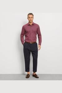 OLYMP Level Five Body Fit Hemd dunkelrot, Faux-uni