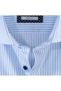 OLYMP Level Five Body Fit Hemd bleu, Gestreift