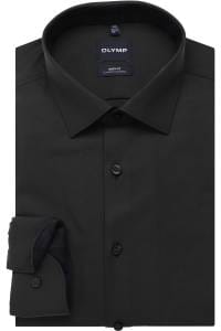 OLYMP Level Five Performance Climate Control Body Fit Hemd schwarz, Einfarbig