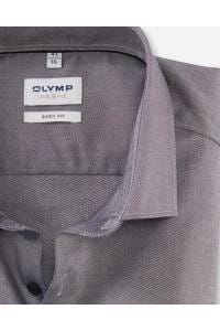 OLYMP Level Five Body Fit Hemd graphit, Einfarbig