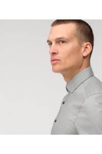 OLYMP Level Five Body Fit Hemd oliv, Gemustert