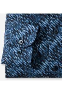 OLYMP Level Five Body Fit Hemd marine, Gestreift
