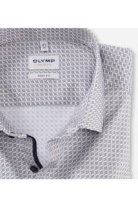 OLYMP Level Five Body Fit Hemd hellbeige, Gemustert