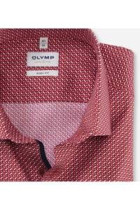 OLYMP Level Five Body Fit Hemd rot, Gemustert