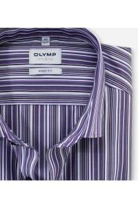 OLYMP Level Five Body Fit Hemd viola, Gestreift