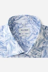 OLYMP Level Five Body Fit Hemd rauchblau, Bedruckt