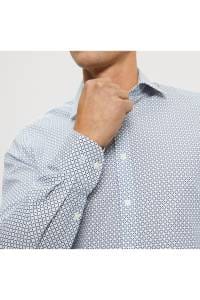 OLYMP Level Five Body Fit Hemd bleu, Bedruckt