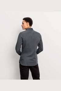 OLYMP Level Five Garment Washed Body Fit Hemd graphit, Einfarbig