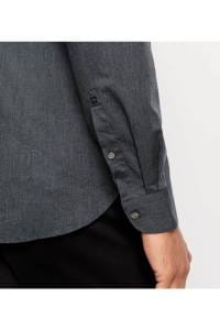 OLYMP Level Five Garment Washed Body Fit Hemd graphit, Einfarbig