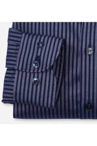 OLYMP Level Five Body Fit Hemd dunkelblau/blau, Gestreift