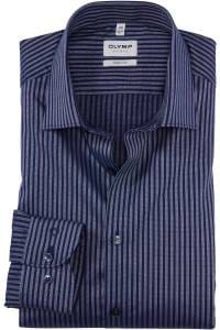 OLYMP Level Five Body Fit Hemd dunkelblau/blau, Gestreift