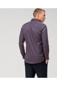 OLYMP Level Five Body Fit Hemd rot, Gemustert