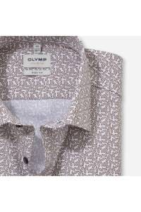 OLYMP Level Five Body Fit Hemd caramel, Bedruckt