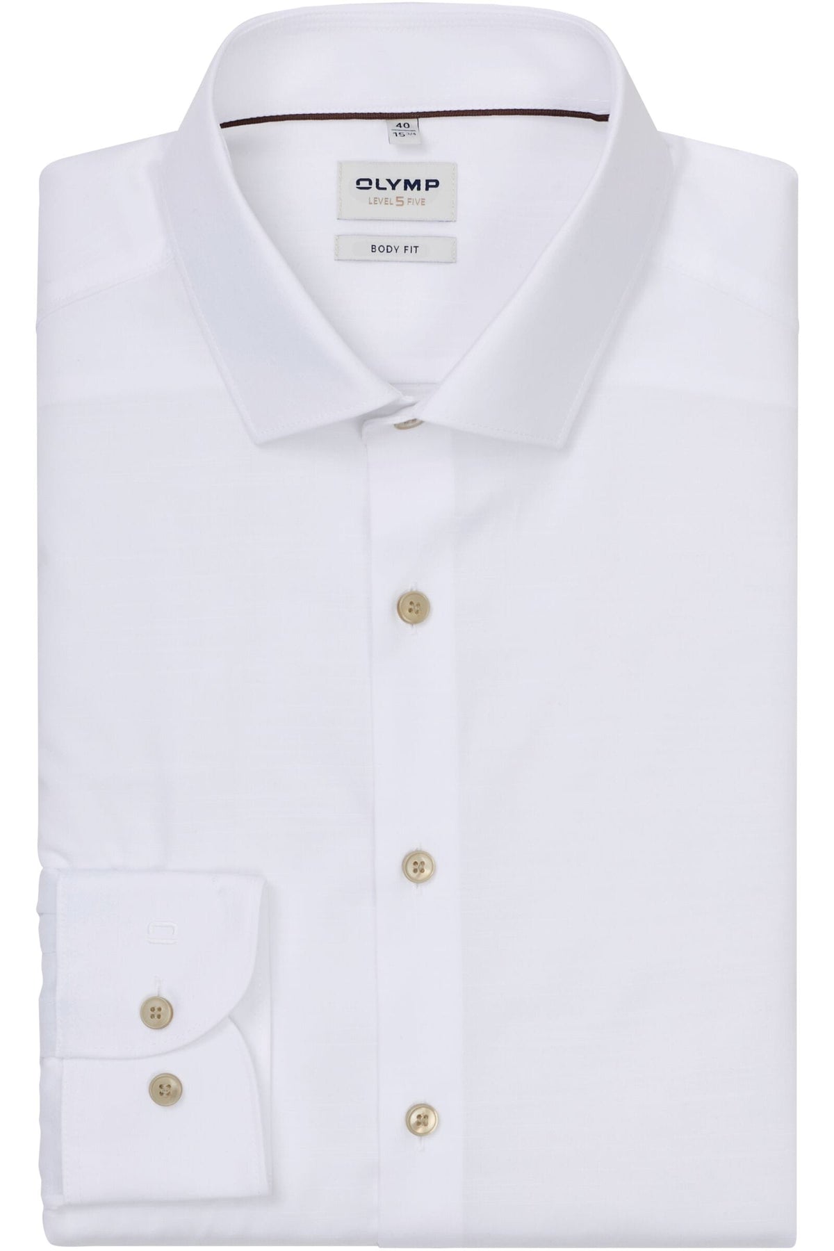 OLYMP Level Five Body Fit Hemd weiss, Faux-uni