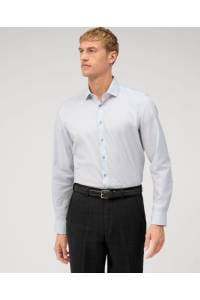 OLYMP Level Five Body Fit Hemd rauchblau, Faux-uni