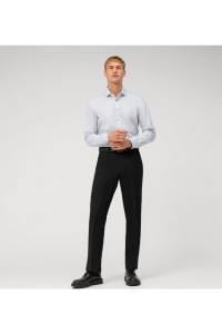 OLYMP Level Five Body Fit Hemd rauchblau, Faux-uni