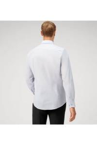 OLYMP Level Five Body Fit Hemd rauchblau, Faux-uni