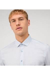 OLYMP Level Five Body Fit Hemd rauchblau, Faux-uni
