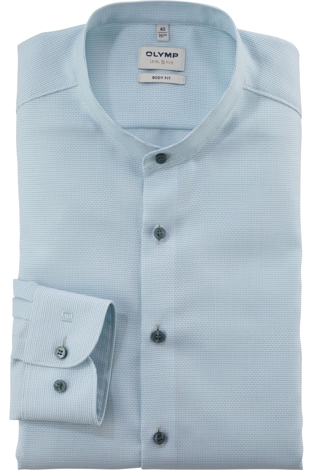 OLYMP Level Five Body Fit Hemd grün, Faux-uni