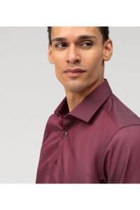OLYMP Level Five Body Fit Hemd dunkelrot, Einfarbig