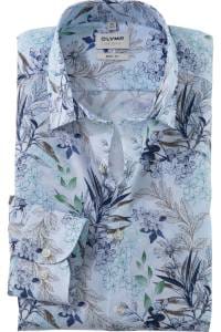 OLYMP Level Five Body Fit Hemd bleu, Bedruckt