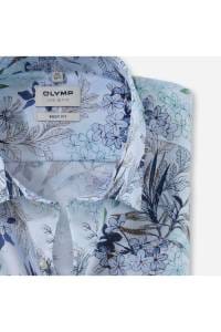 OLYMP Level Five Body Fit Hemd bleu, Bedruckt