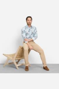 OLYMP Level Five Body Fit Hemd bleu, Bedruckt