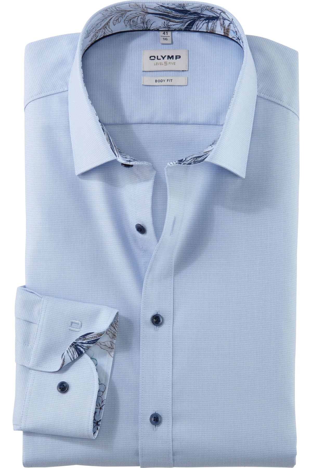OLYMP Level Five Body Fit Hemd bleu, Faux-uni