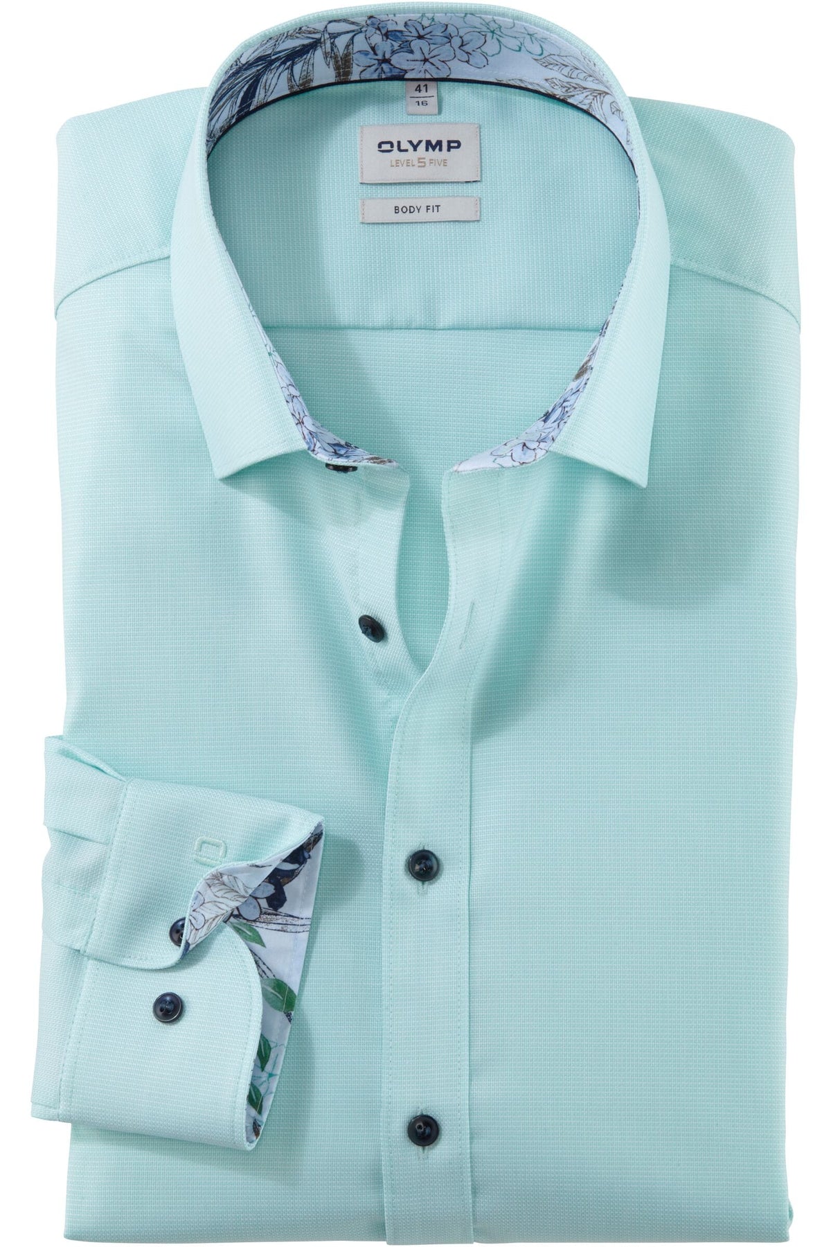 OLYMP Level Five Body Fit Hemd mint, Faux-uni