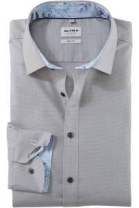 OLYMP Level Five Body Fit Hemd oliv, Faux-uni