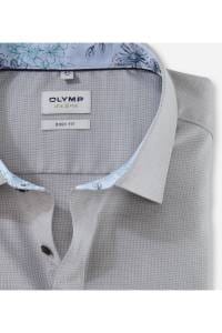 OLYMP Level Five Body Fit Hemd oliv, Faux-uni