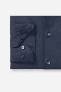 OLYMP Level Five Garment Washed Body Fit Hemd nachtblau, Einfarbig