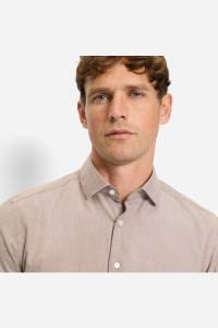 OLYMP Level Five Garment Washed Body Fit Hemd braun, Einfarbig