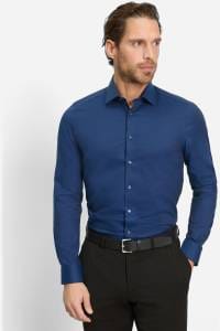 OLYMP Level Five Body Fit Hemd marine, Faux-uni