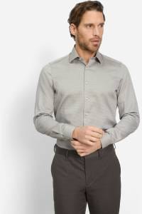 OLYMP Level Five Body Fit Hemd oliv, Faux-uni
