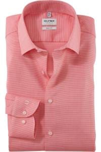 OLYMP Level Five Body Fit Hemd koralle, Faux-uni