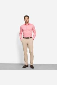 OLYMP Level Five Body Fit Hemd koralle, Faux-uni