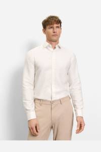 OLYMP Level Five Garment Washed Body Fit Leinenhemd beige, Faux-uni