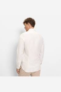 OLYMP Level Five Garment Washed Body Fit Leinenhemd beige, Faux-uni