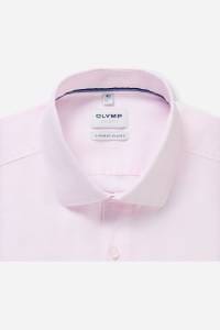 OLYMP Level Five Garment Washed Body Fit Leinenhemd rose, Faux-uni