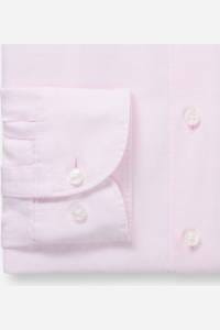 OLYMP Level Five Garment Washed Body Fit Leinenhemd rose, Faux-uni