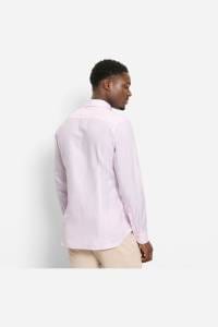 OLYMP Level Five Garment Washed Body Fit Leinenhemd rose, Faux-uni