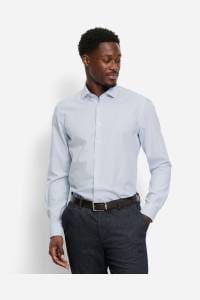 OLYMP Level Five Garment Washed Body Fit Hemd bleu, Gestreift