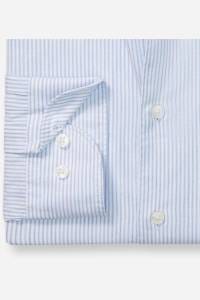 OLYMP Level Five Garment Washed Body Fit Hemd bleu, Gestreift