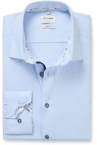 OLYMP Level Five Body Fit Hemd bleu, Faux-uni