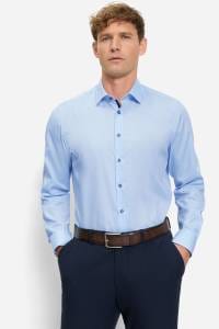 OLYMP Level Five Body Fit Hemd bleu, Faux-uni