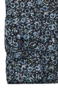 OLYMP Level Five Garment Washed Body Fit Hemd marine, Bedruckt