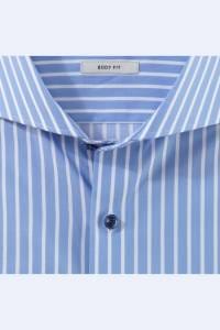 OLYMP Level Five Body Fit Hemd blau, Gestreift