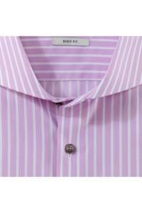 OLYMP Level Five Body Fit Hemd pink, Gestreift