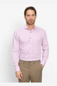 OLYMP Level Five Body Fit Hemd pink, Gestreift